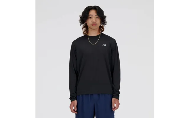 New Balance Long Sleeve Running T-shirt For Men - Ideal For Training, Comfortable Fit In Black product image