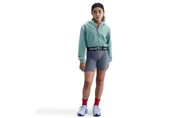 Nike Pro Dri-fit Fleece Hoodie For Juniors - Green, Size Xl 156-166, Ideal For Training And Relaxation