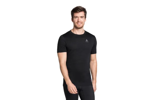 Odlo Men's Crew Neck T-shirt - Black, Perfect For Running And Training Size S