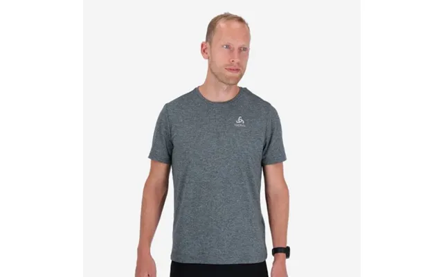 Odlo Men's Run Easy Short Sleeve Crew Neck T-shirt - Grey Size S For Comfortable Running Training