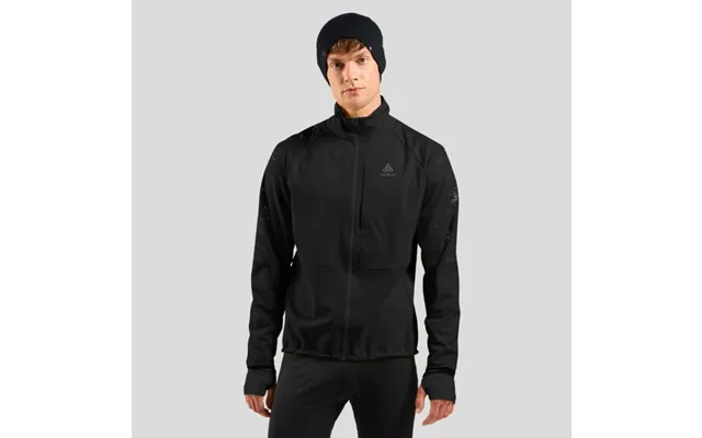 Odlo Zeroweight Warm Pro Reflective Jacket For Men - Windproof Running Essential In Black