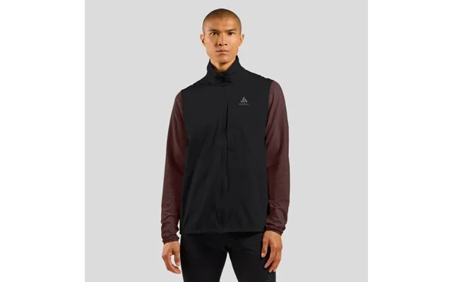 Odlo Zeroweight Warm Vest Men's - Windproof Running Vest For Cold Days In Black