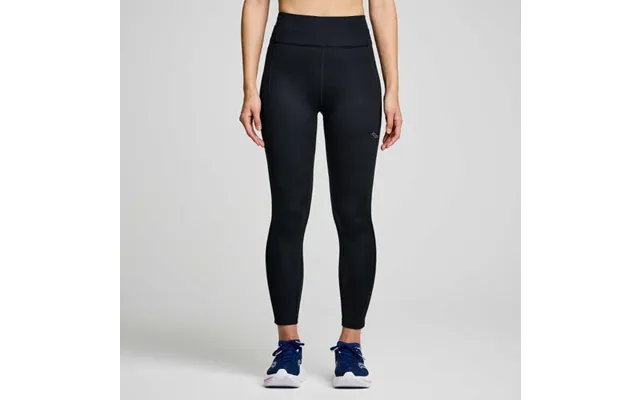 Saucony Women's Fortify Black Crop Tights For Ultimate Running Comfort And Performance