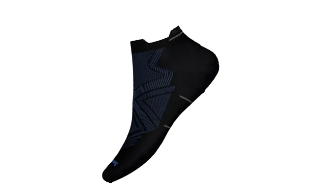 Smartwool Run Targeted Cushion Low Ankle Socks Black Blue - Comfortable Running Support