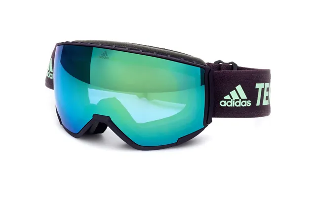 Adidas Sport Unisex Sp0039 92q Ski Goggles Plastic Blue Green Mask Mirrored product image