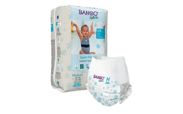 Bambo Nature Swim Nappy Pants M 12 Kg 26 Lbs - Abena