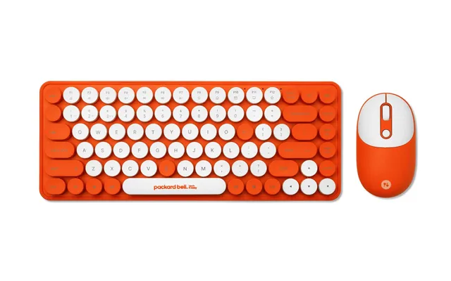 Packard Bell The Dotcombo Wireless Keyboard And Mouse Orange Uk Layout