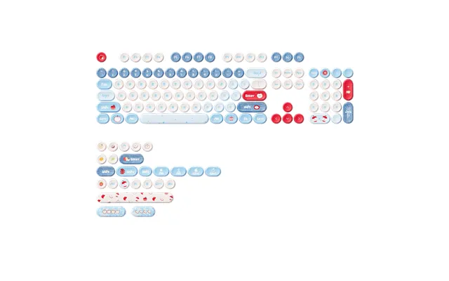 Apple Wave Bottlecap Keycaps Set 131-key