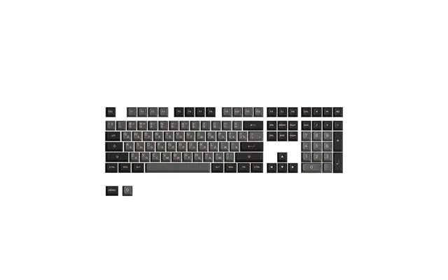 Black & Pink Cyrillic Keycap Set 110-key