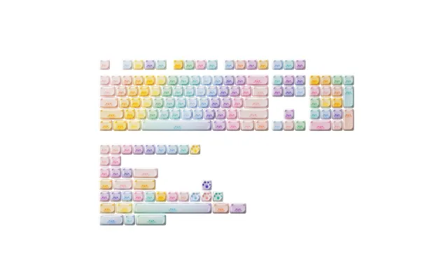 Colorful Cats Keycap Set 142-key