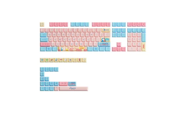 Doraemon Macaron Keycap Set 136-key