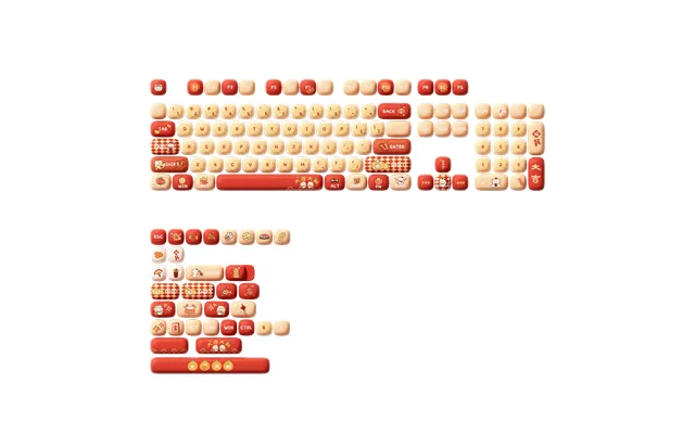 Lucky Tangerine Keycap Set 137-key