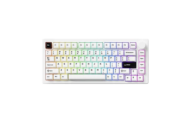 Monsgeek M1 V5- Black On White- Black & Silver