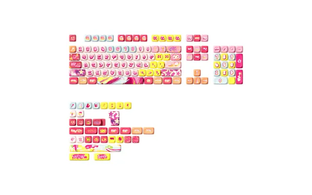 Rainbow Candy Keycap Set 140-key