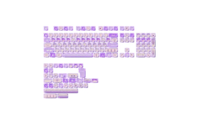 Swan Sonata Pudding Keycap Set 140-key