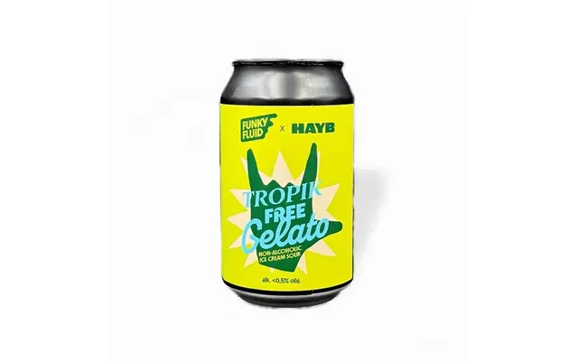 Funky Fluid Tropik Free Gelato - Alcohol Free Sour Beer, Case Of 12 Cans