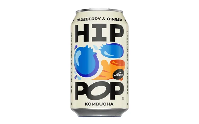 Hip Pop Blueberry & Ginger Kombucha 0.0% - Case Of Six Cans