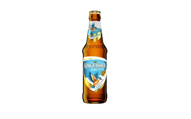 Kingfisher Zero Lager 0.0 - Alcohol Free Lager, Case Of 24 Bottles
