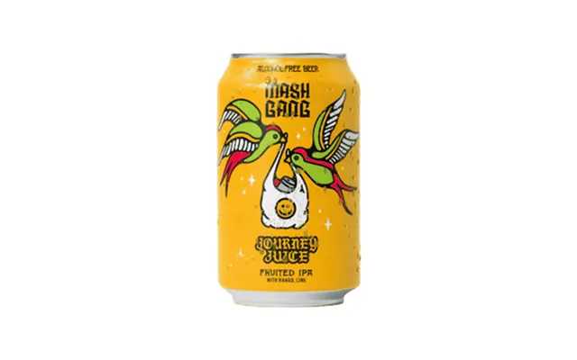 Mash Gang Journey Juice 0.5% - Non Alcoholic Fruited Hazy Ipa 330 Ml Can, Case Of 24 Cans