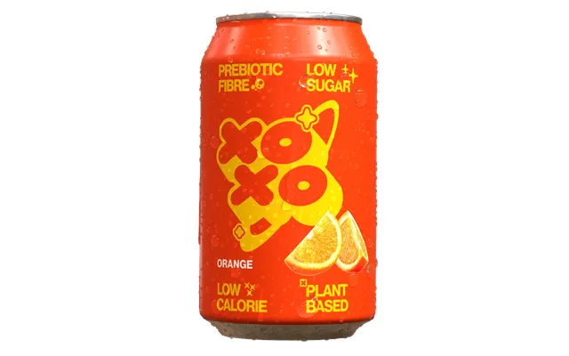 Xoxo Orange Prebiotic Soda - Low Sugar Alcohol Free Soft Drink, Case Of 24 Cans