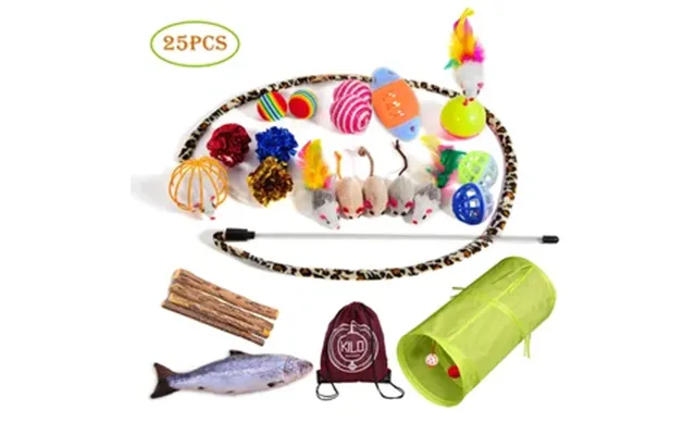 2019 Pet Cat Toy Set With Plush Mouse Sisal Ball Cat Tunnel 25 Pcs Toys For Cats