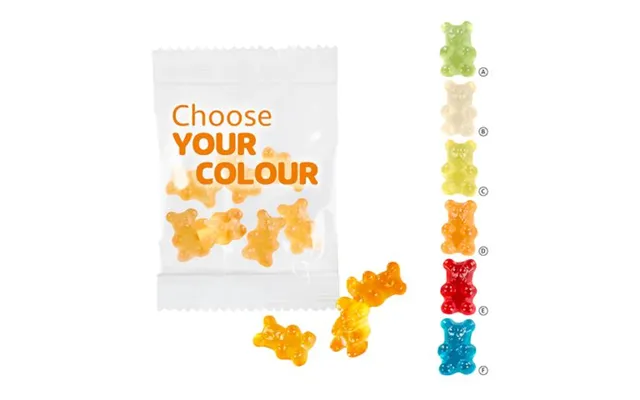 Eco Friendly Merch 1-colour Premium-bears - 10 G In A Compostable Bag Custom Branded Merch With Logo For Bulk Corporate 