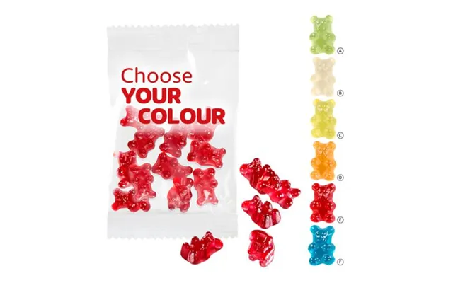Eco Friendly Merch 1-colour Premium-bears - 15 G In A Compostable Bag Custom Branded Merch With Logo For Bulk Corporate 