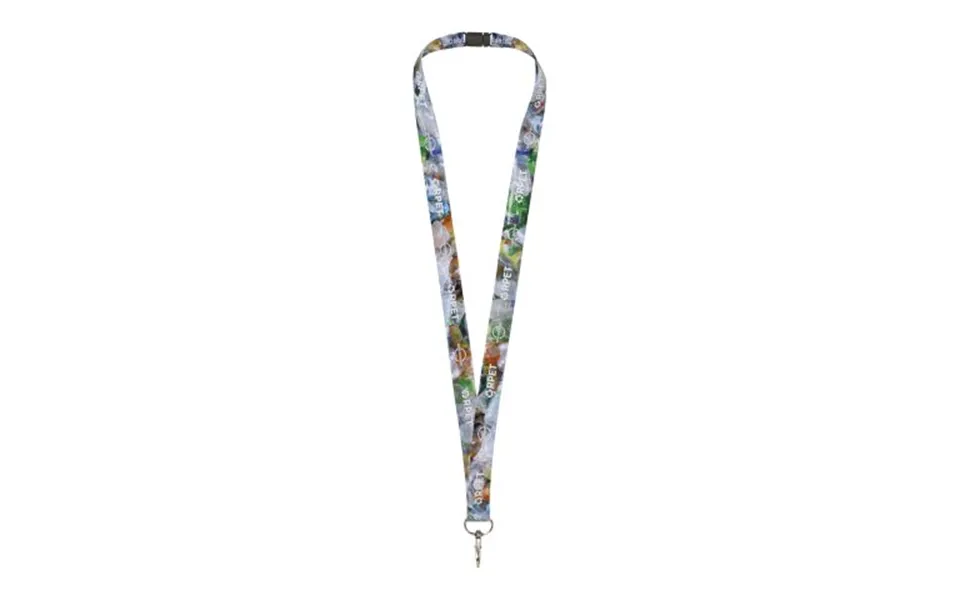 Eco Friendly Merch Addie Recycled Pet Lanyard - Double Side Sublimation Solid Black-white 20mm Custom Branded Merch With