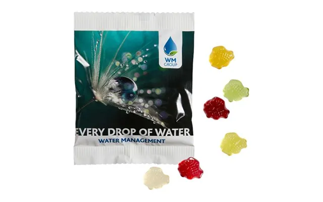 Eco Friendly Merch Fruit Gum Standard Shapes 20 G In A Compostable Bag Transparent Custom Branded Merch With Logo For Bu