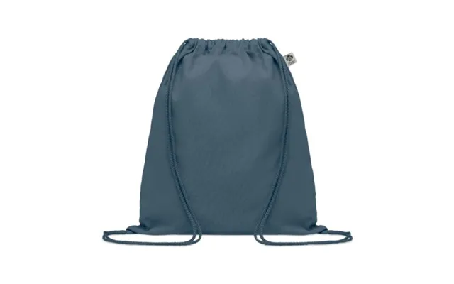 Eco Friendly Merch Organic Cotton Drawstring Bag 140 Gr M Blue Custom Branded Merch With Logo For Bulk Corporate Gifts