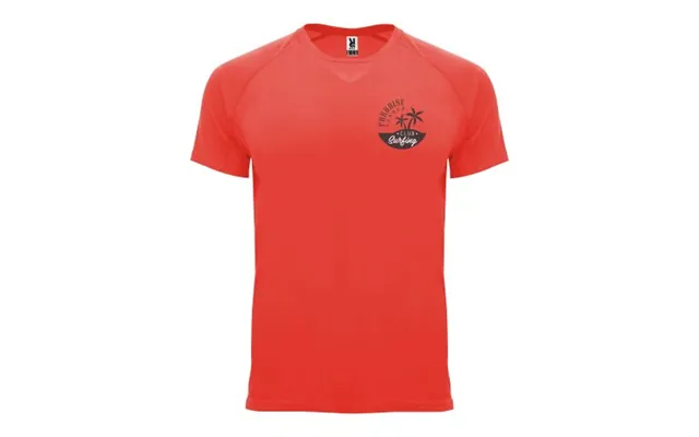 Fast Production Promotional Bahrain Short Sleeve Men's Sports T-shirt Fluor Coral 2xl Custom Branded Merch With Logo For