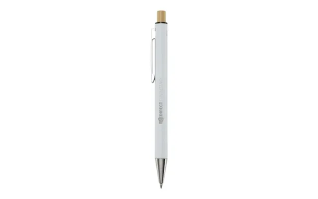 Fast Production Promotional Cyrus Recycled Aluminium Ballpoint Pen White Not Available Custom Branded Merch With Logo Fo