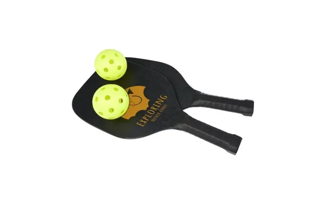 Fast Production Promotional Enrique Paddle Set In Mesh Pouch Solid Black Not Available Custom Branded Merch With Logo Fo