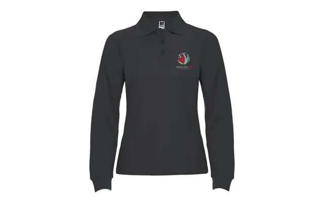 Fast Production Promotional Estrella Long Sleeve Women's Polo Dark Lead Xl Custom Branded Merch With Logo For Bulk Corpo