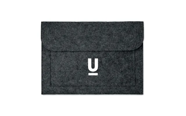 Promotional 15 Inch Felt Laptop Pouch Grey Branded With Your Logo
