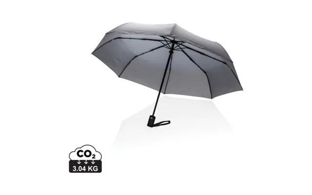 Promotional 21 Impact Aware Rpet Automatic Umbrella Anthracite Branded With Your Logo