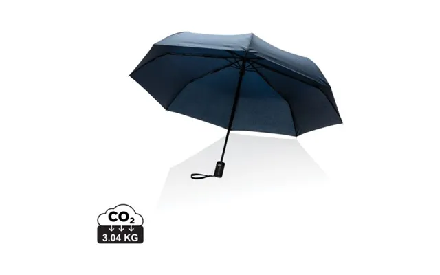 Promotional 21 Impact Aware Rpet Automatic Umbrella Navy Branded With Your Logo