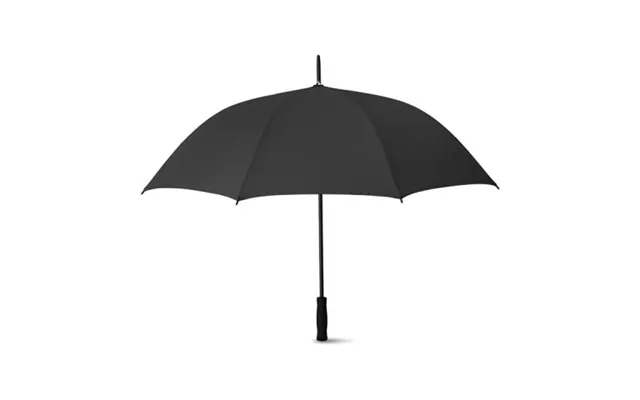 Promotional 27 Inch Umbrella With Black Plastic Tips Black Branded With Your Logo