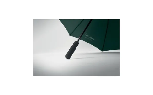 Promotional 27 Inch Umbrella With Black Plastic Tips Green Custom Branded Merch With Logo For Bulk Corporate Gifts