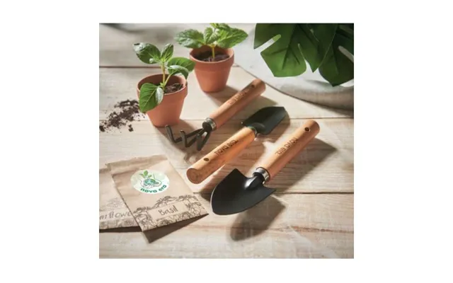 Promotional 3 Garden Tools In Rpet Pouch Black Branded With Your Logo
