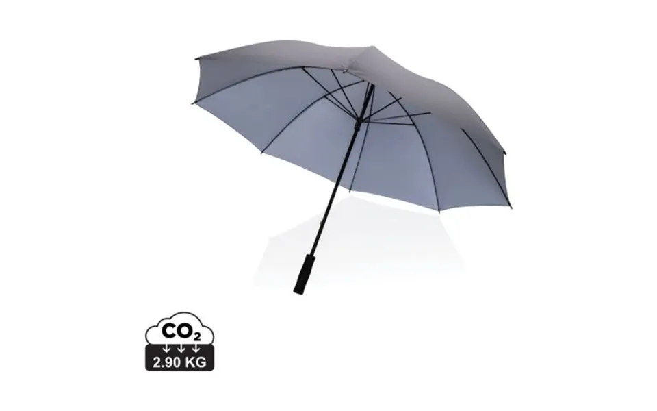 Promotional 30 Impact Aware Rpet 190t Storm Proof Umbrella Anthracite Branded With Your Logo