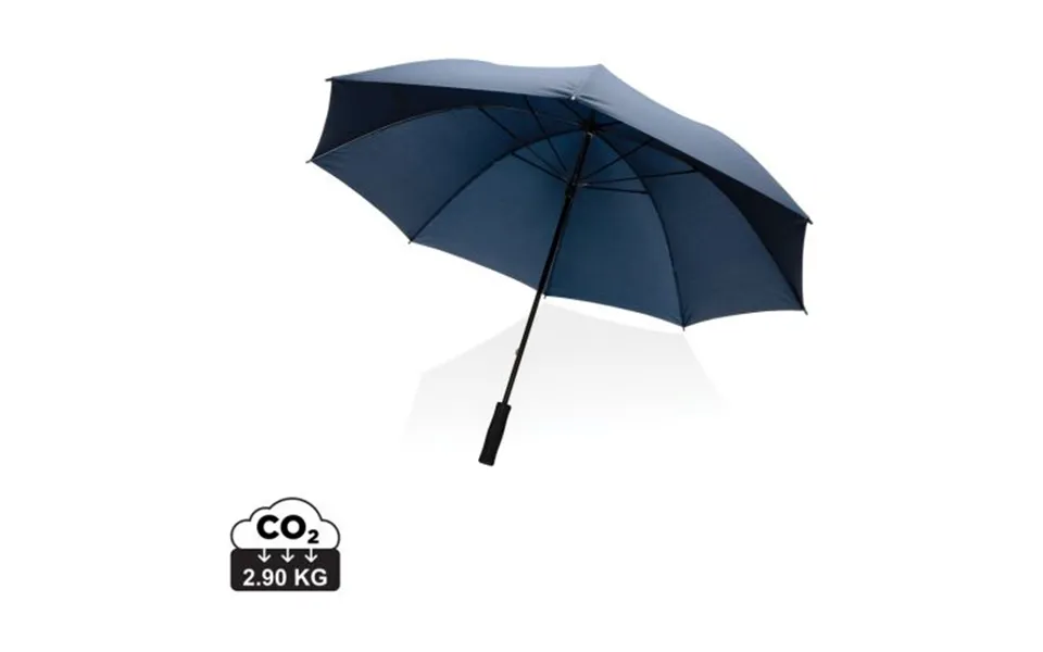 Promotional 30 Impact Aware Rpet 190t Storm Proof Umbrella Navy Branded With Your Logo