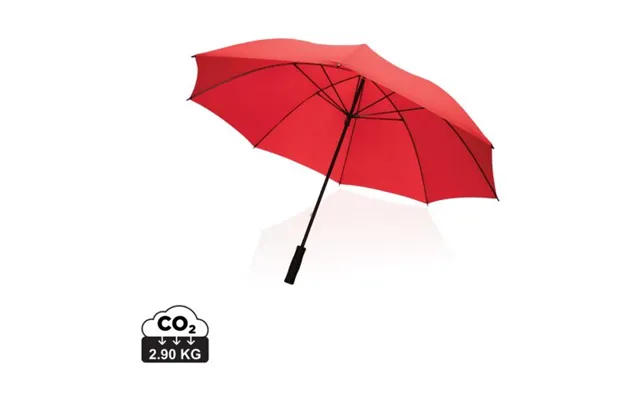 Promotional 30 Impact Aware Rpet 190t Storm Proof Umbrella Red Branded With Your Logo