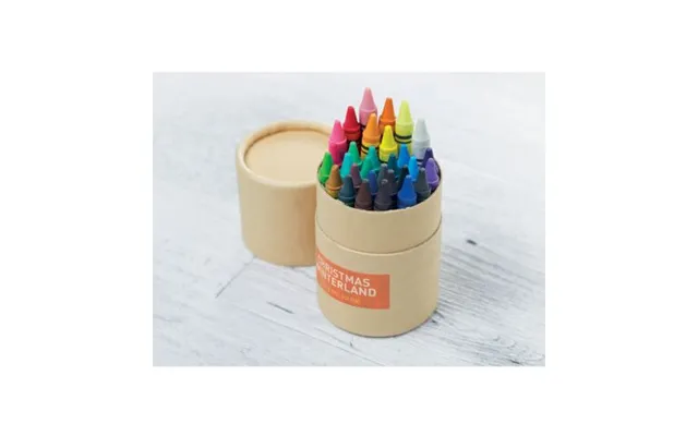 Promotional 30 Wax Crayons Beige Custom Branded Merch With Logo For Bulk Corporate Gifts