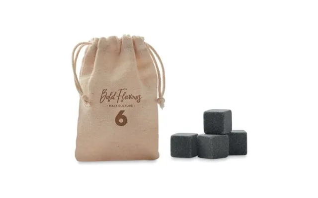 Promotional 4 Stone Ice Cubes In Pouch Beige Branded With Your Logo