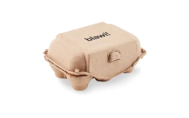 Promotional 6 Chalk Eggs In Box Beige Custom Branded Merch With Logo For Bulk Corporate Gifts