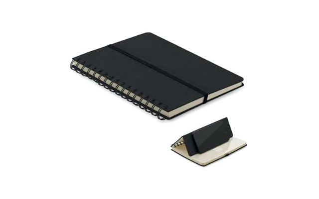 Promotional A5 Notebook With Phone Holder Black Branded With Your Logo