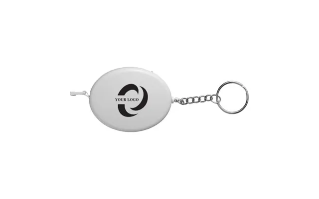 Promotional Abs Key Holder Tape Measure Lorena White Branded With Your Logo