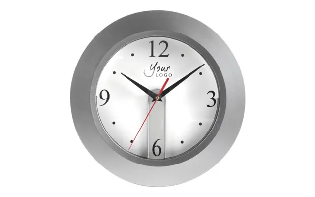 Promotional Abs Wall Clock Ali Silver Custom Branded Merch With Logo For Bulk Corporate Gifts product image