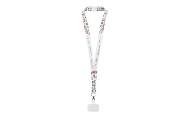 Promotional Addie Sublimation Lanyard With Phone Holder And Safety Breakaway White-transparent Clear 15mm Custom Branded